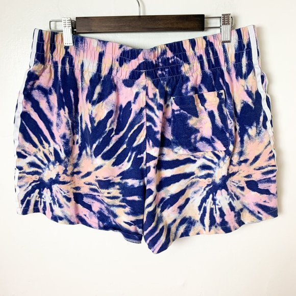 ADIDAS 3 Stripe Shorts Tie Dye XL - Picture 7 of 9